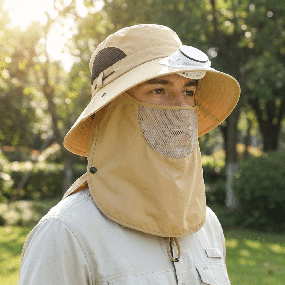 Chapeau ventilateur solaire po - Fishing Hat avis et prix